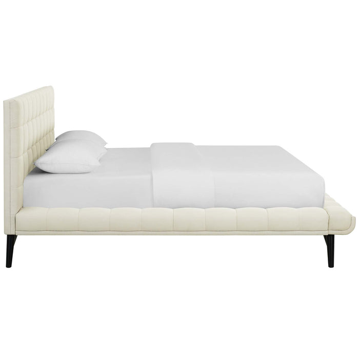 Julia Biscuit Tufted Performance Velvet Platform Bed