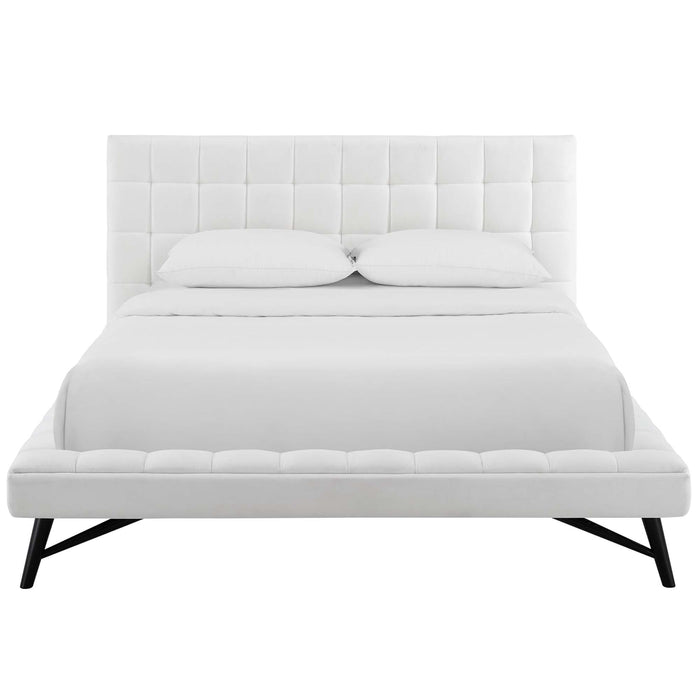 Julia Biscuit Tufted Performance Velvet Platform Bed