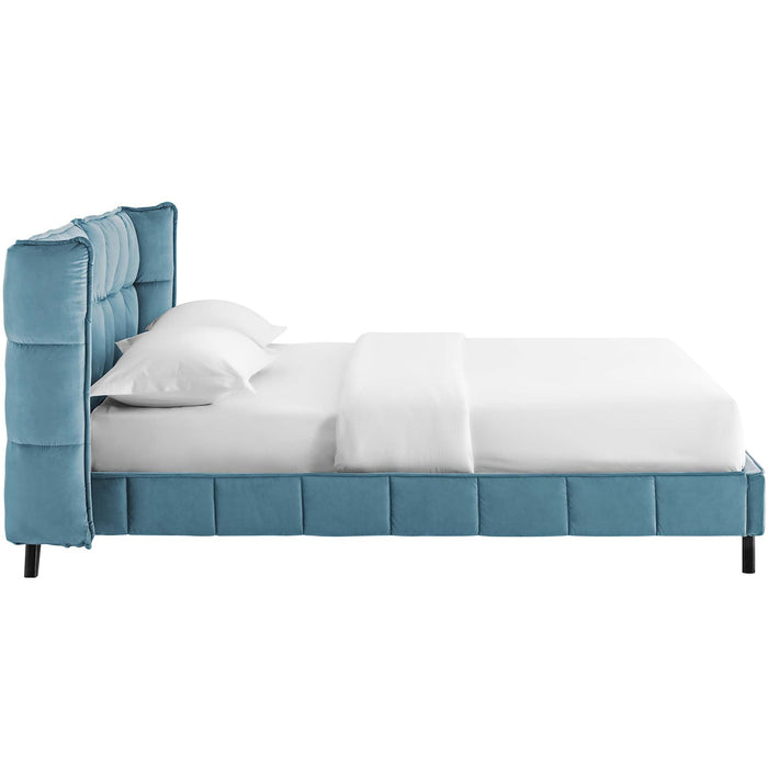 Makenna Performance Velvet Platform Bed