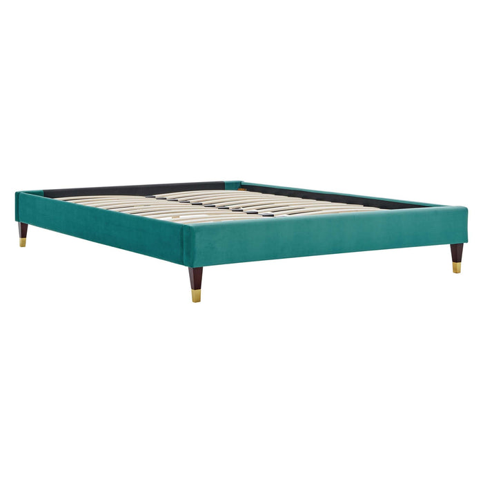 Harlow Performance Velvet Platform Bed Frame