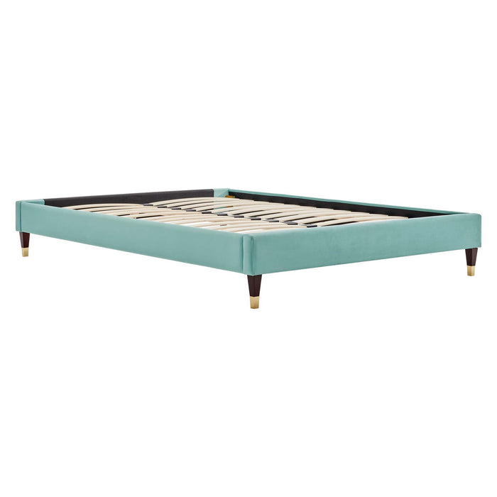 Harlow Performance Velvet Platform Bed Frame