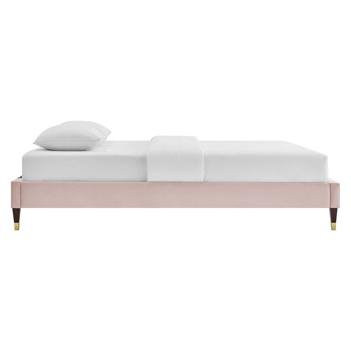 Harlow Performance Velvet Platform Bed Frame