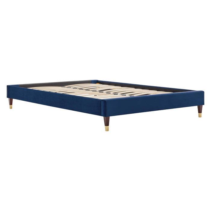 Harlow Performance Velvet Platform Bed Frame