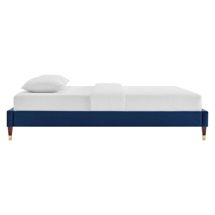 Harlow Performance Velvet Platform Bed Frame