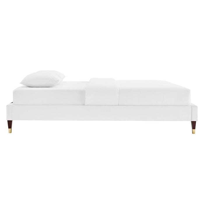 Harlow Performance Velvet Platform Bed Frame