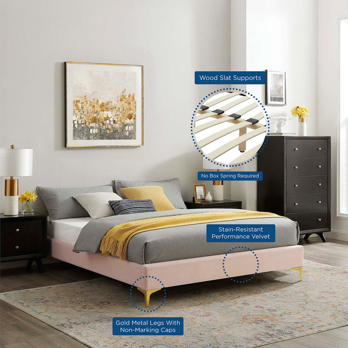 Sutton Performance Velvet Bed Frame