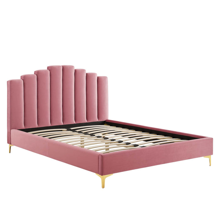 Olivia Performance Velvet Platform Bed