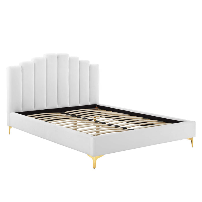 Olivia Performance Velvet Platform Bed