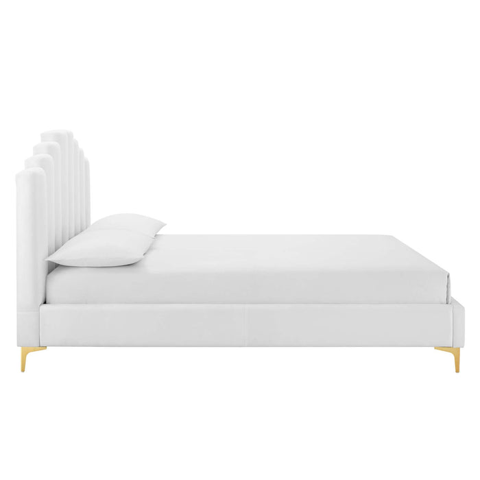 Olivia Performance Velvet Platform Bed