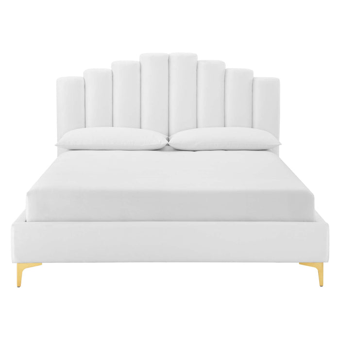 Olivia Performance Velvet Platform Bed