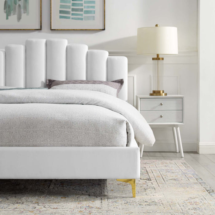 Olivia Performance Velvet Platform Bed