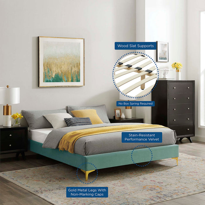 Sutton Performance Velvet Bed Frame