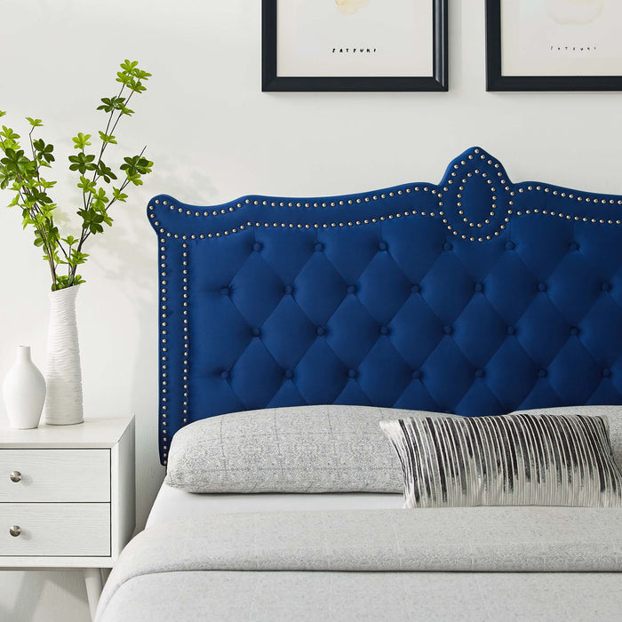 Louisa Tufted Performance Velvet Headboard