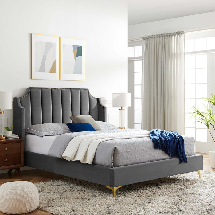 Daniella Performance Velvet Platform Bed