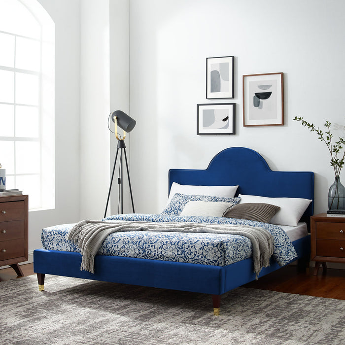 Aurora Performance Velvet Bed