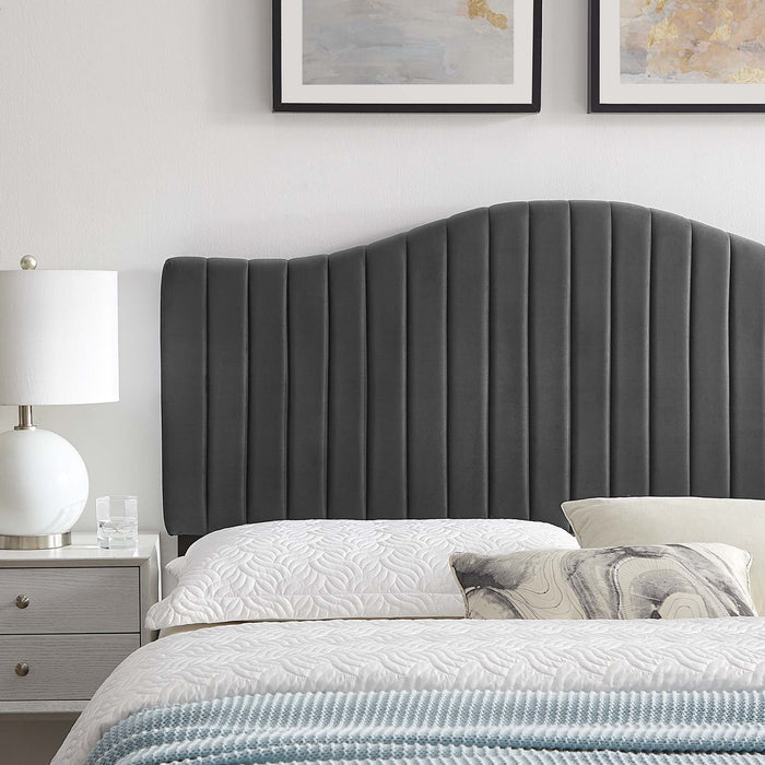 Brielle Channel Tufted Performance Velvet Headboard