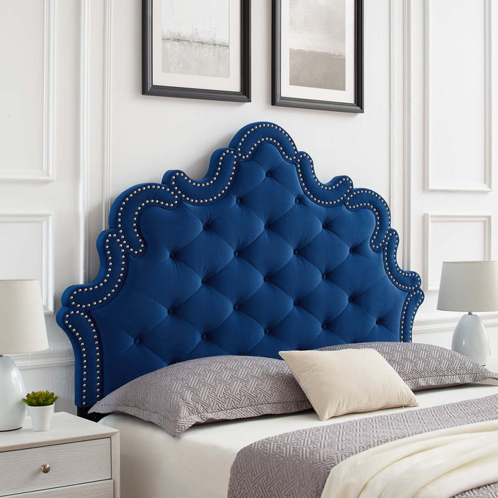 Arabella Button-Tufted Performance Velvet Headboard