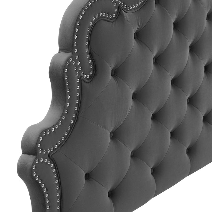 Arabella Button-Tufted Performance Velvet Headboard