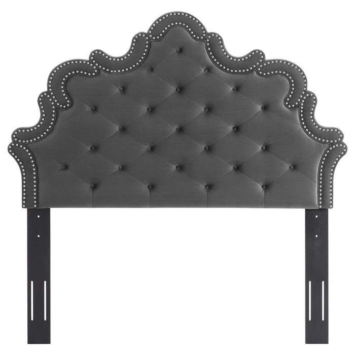 Arabella Button-Tufted Performance Velvet Headboard