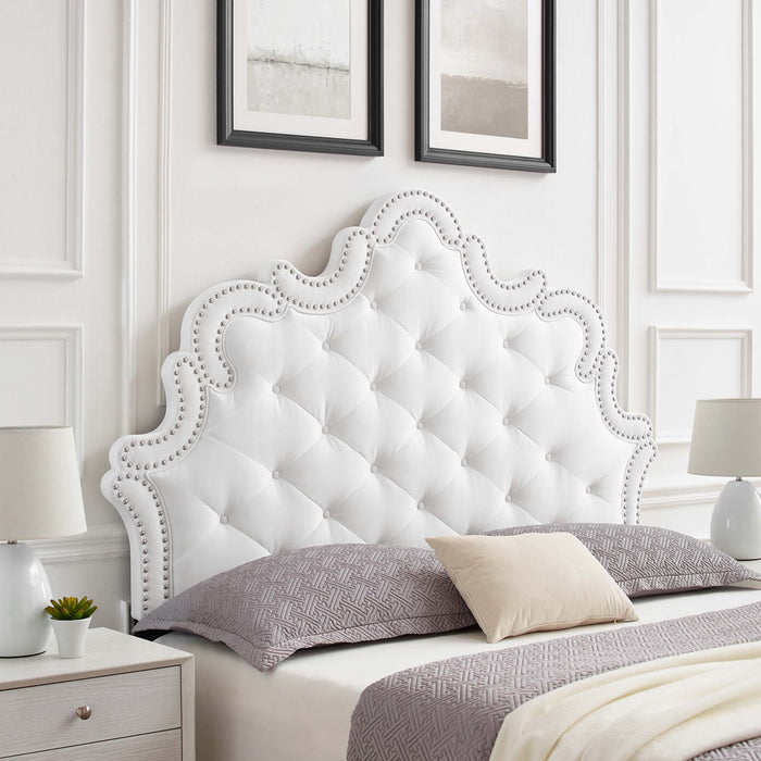 Arabella Button-Tufted Performance Velvet Headboard