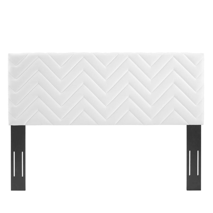 Mercy Chevron Tufted Performance Velvet Headboard