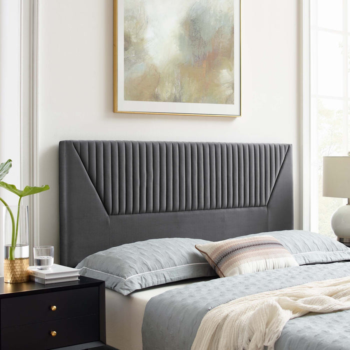 Patience Channel Tufted Performance Velvet Headboard