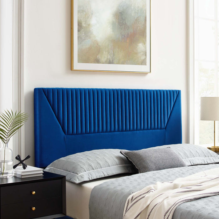 Patience Channel Tufted Performance Velvet Headboard