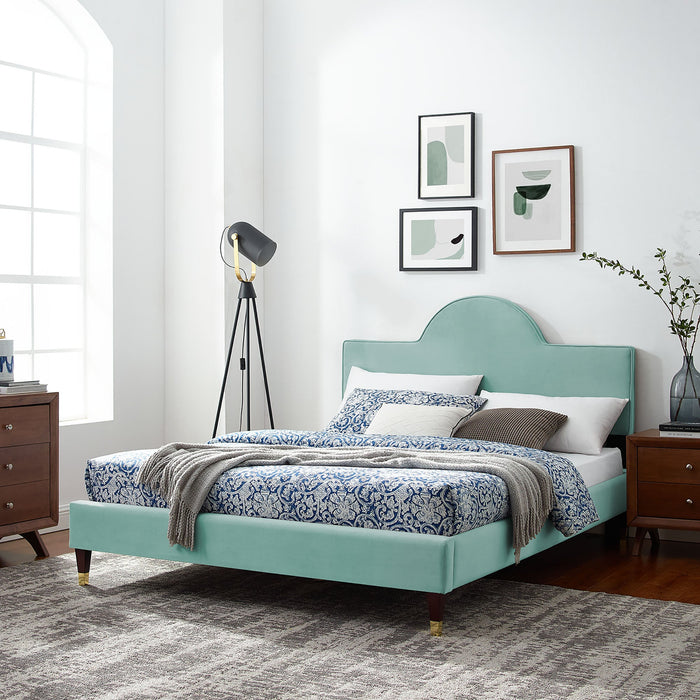 Aurora Performance Velvet Bed