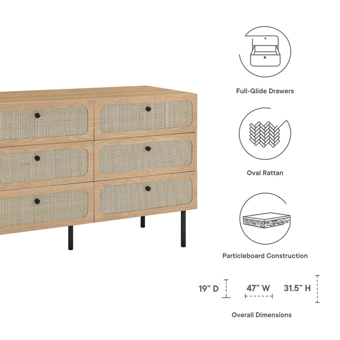 Chaucer 6-Drawer Compact Dresser