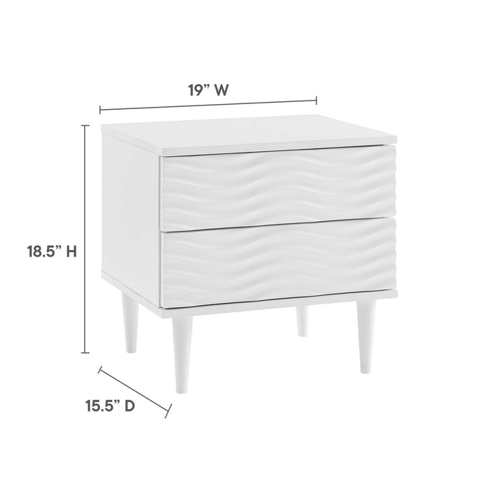 Wavelet 2-Drawer Nightstand