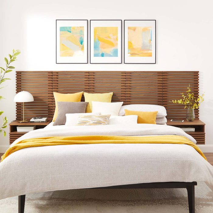 Render Wall Mount Headboard and Modern Nightstands