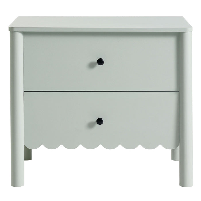 Emmeline Scalloped 2-Drawer Nightstand