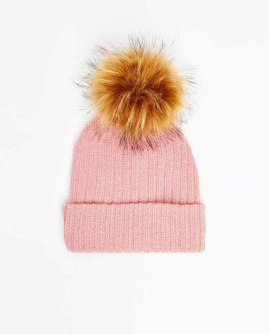 Tuque Adulte Doublée Rose Mat - Vegan