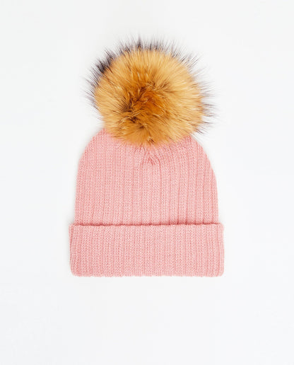 Knit Beanie Matte Pink