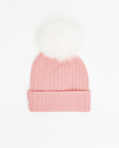 Knit Beanie Matte Pink