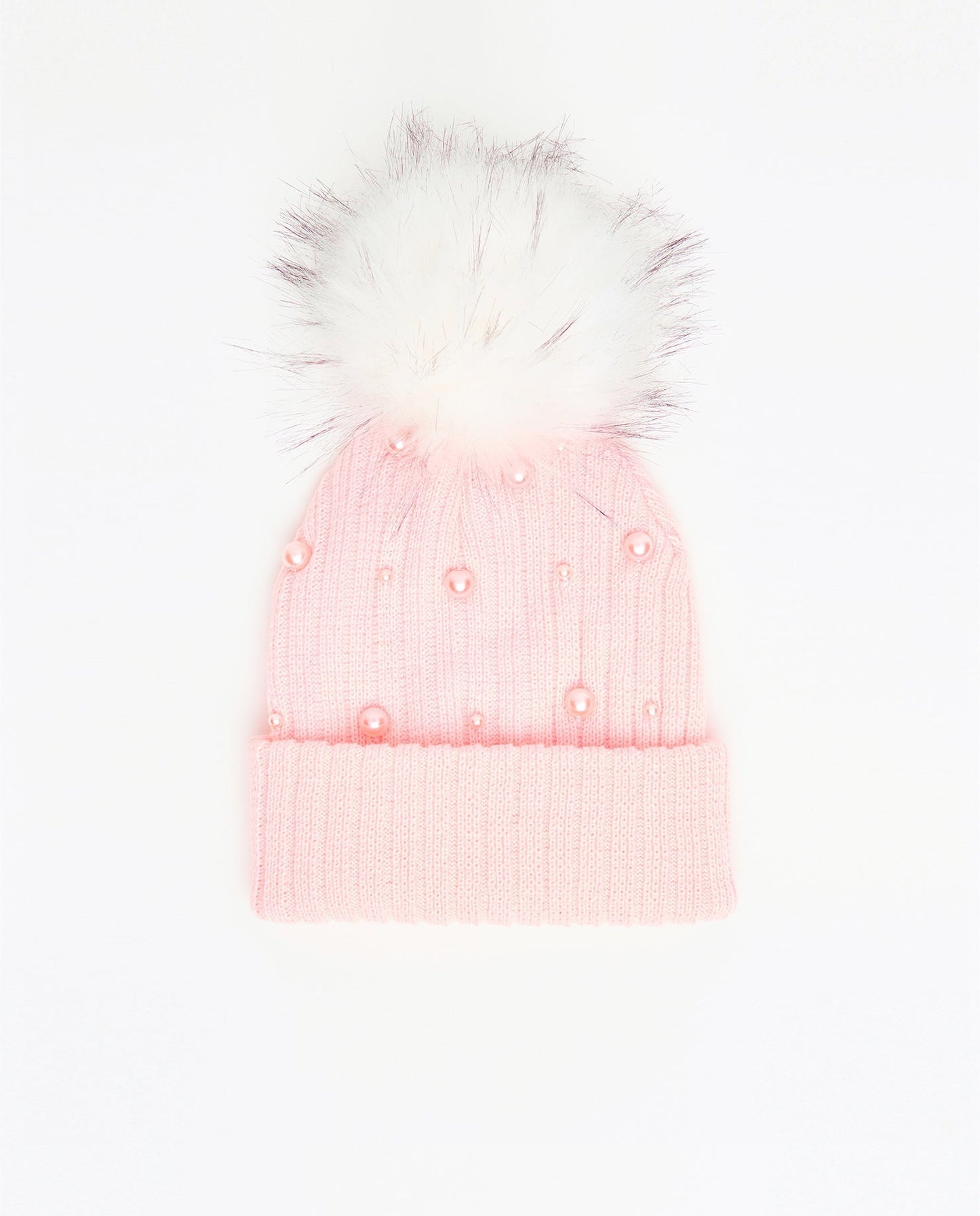 Tuque Enfant Doublée Perles Stella Rose - Vegan