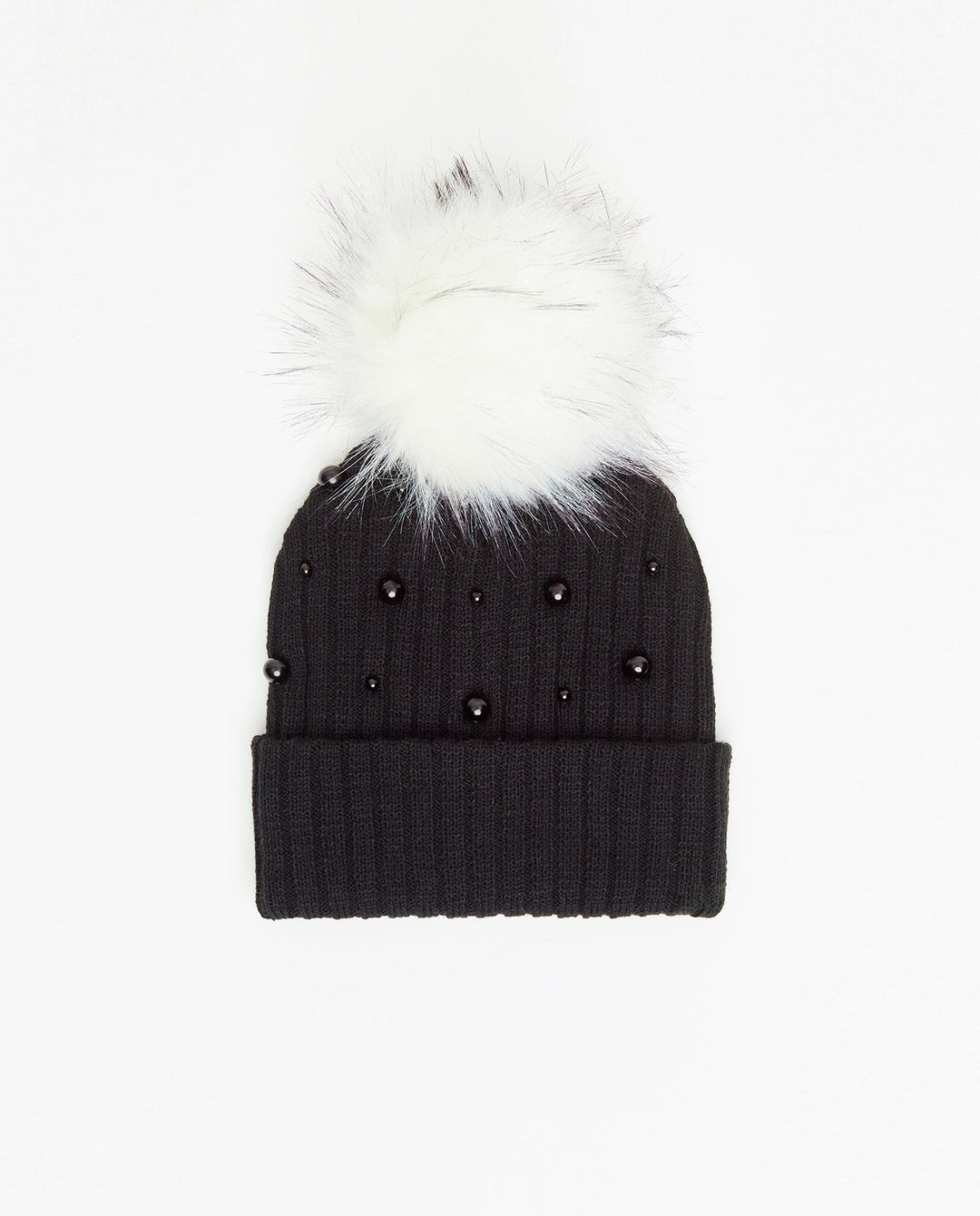 Tuque Pré-Ado Doublée Perles Noir - Vegan