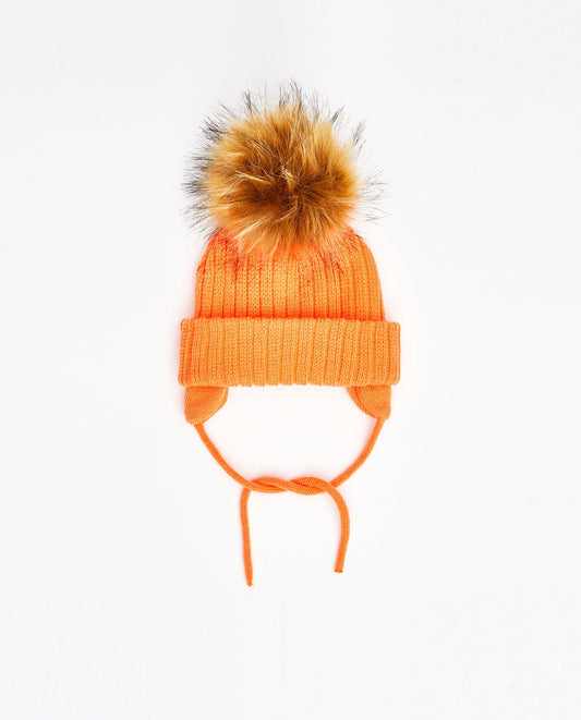 Tuque Enfant Doublée avec Cordons Fire Burning - Vegan