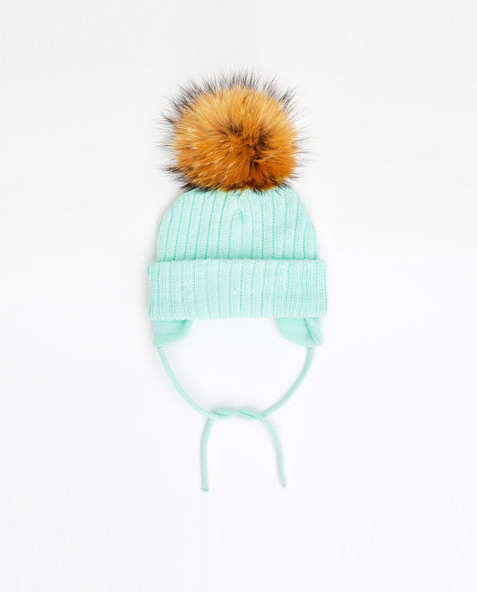 Tuque Nouveau-Né Doublée Aqua