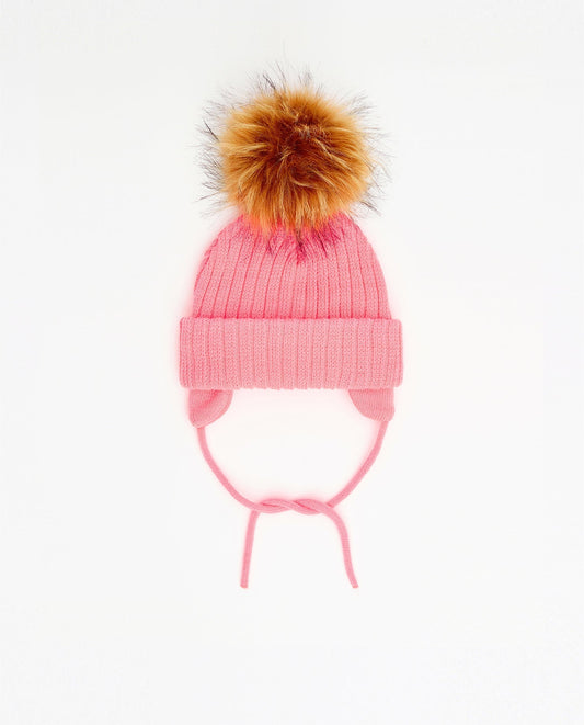 Tuque Nouveau-Né Doublée Flamingo - Vegan