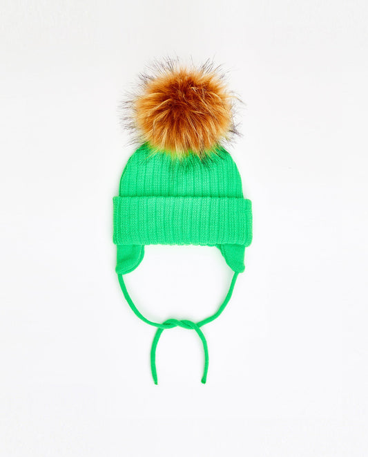 Tuque Enfant Doublée avec Cordons Grinch - Vegan