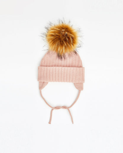 Knit Beanie Matte Pink