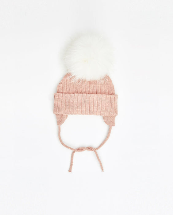 Knit Beanie Matte Pink