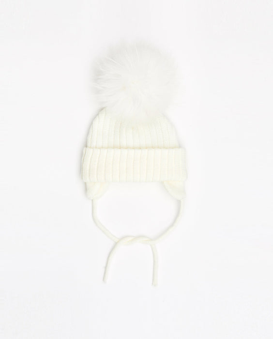 Bonnet en tricot blanc