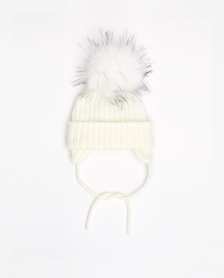 Knit Beanie Blanc