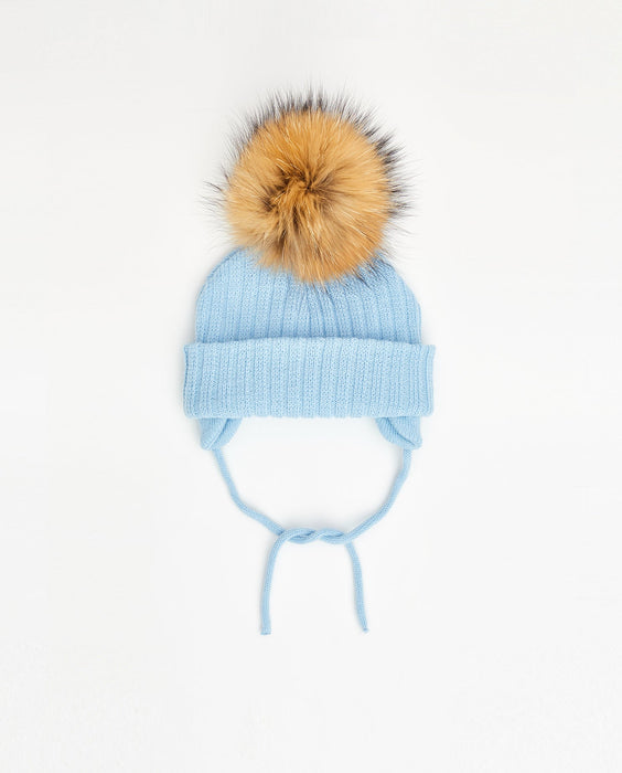 Knit Beanie Baby Blue