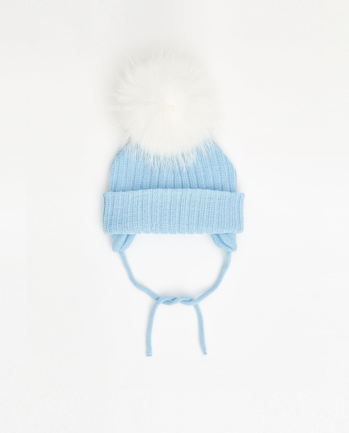 Tuque Nouveau-Né Doublée Bleu Bébé