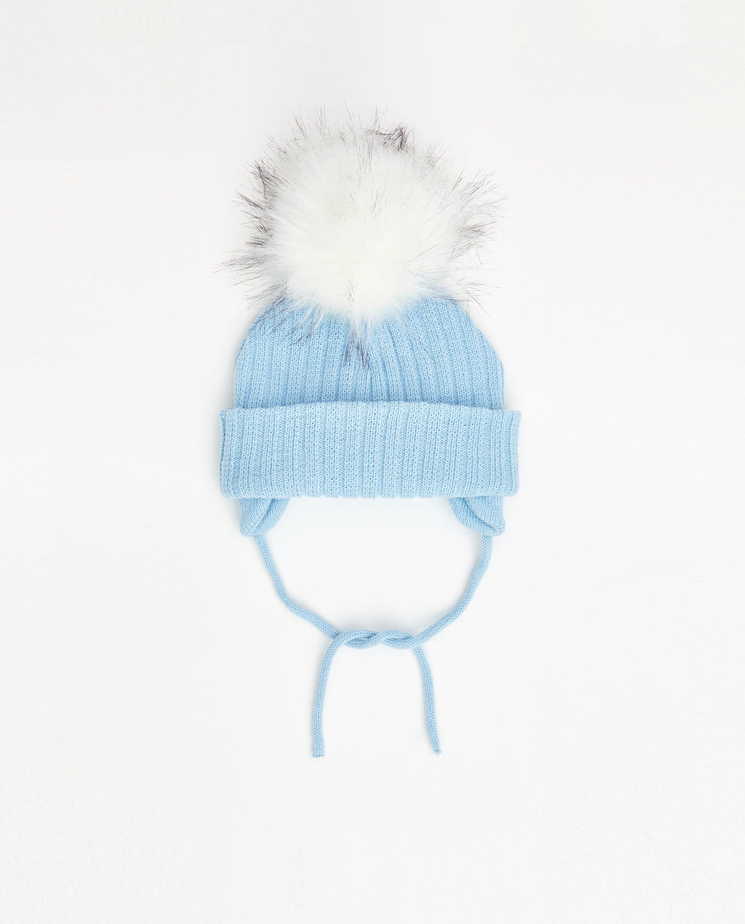 Tuque Nouveau-Né Doublée Baby Blue - Vegan