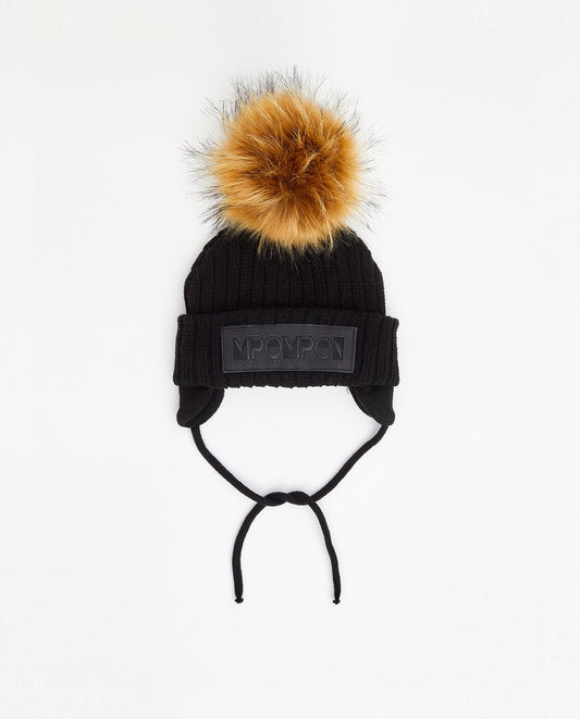 Tuque Enfant Doublée avec Cordons Vintage - Vegan