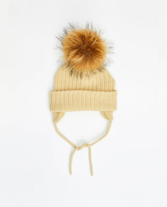 Tuque Enfant Doublée avec Cordons Lemon - Vegan